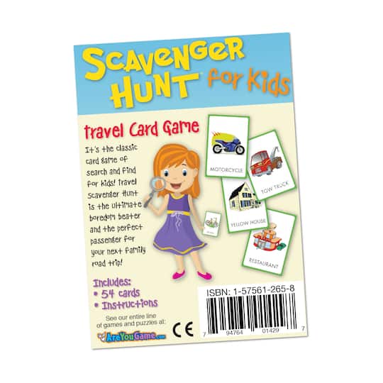 Scavenger Hunt For Kids - Travel Card Game